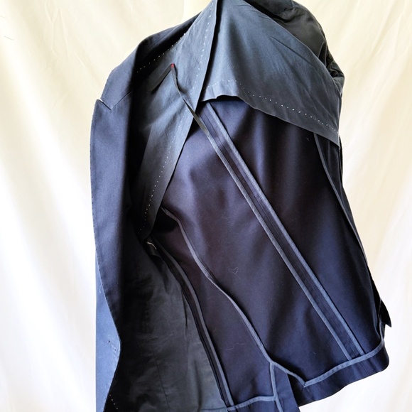 Gianfranco Scotti Navy Blue Blazer Jacket Size 8 / 40 - Picture 9 of 11